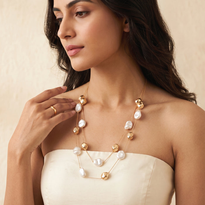 Gold Pearl Chain