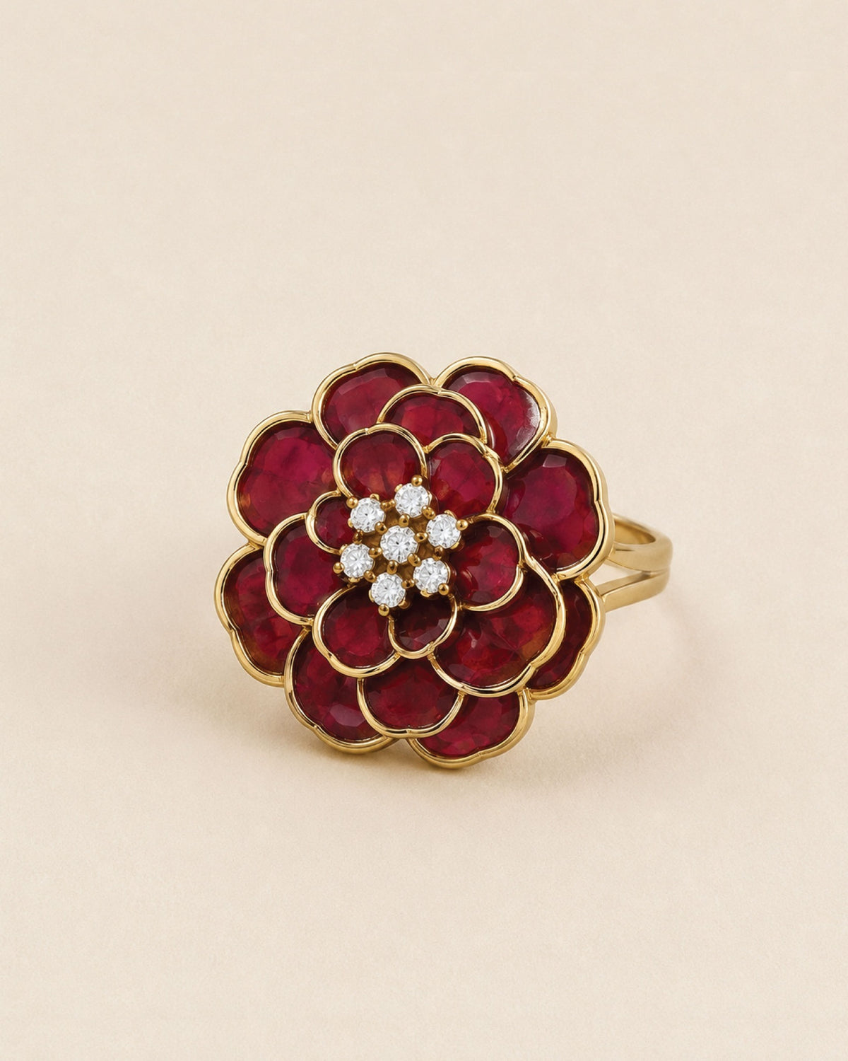 Red Gold Colour Plated Ring